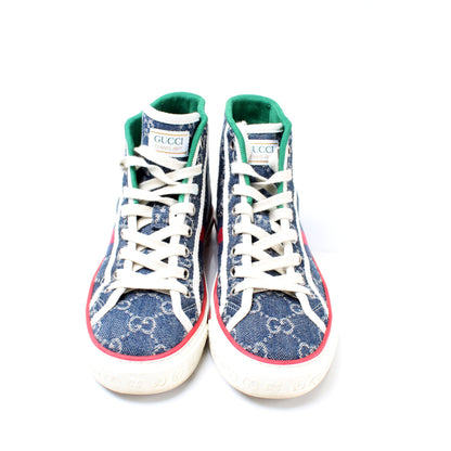 1977 Tennis Shoes High Top Denim Size 35.5 lbcase