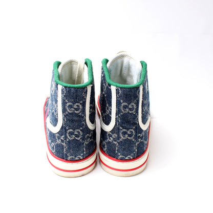 1977 Tennis Shoes High Top Denim Size 35.5 lbcase
