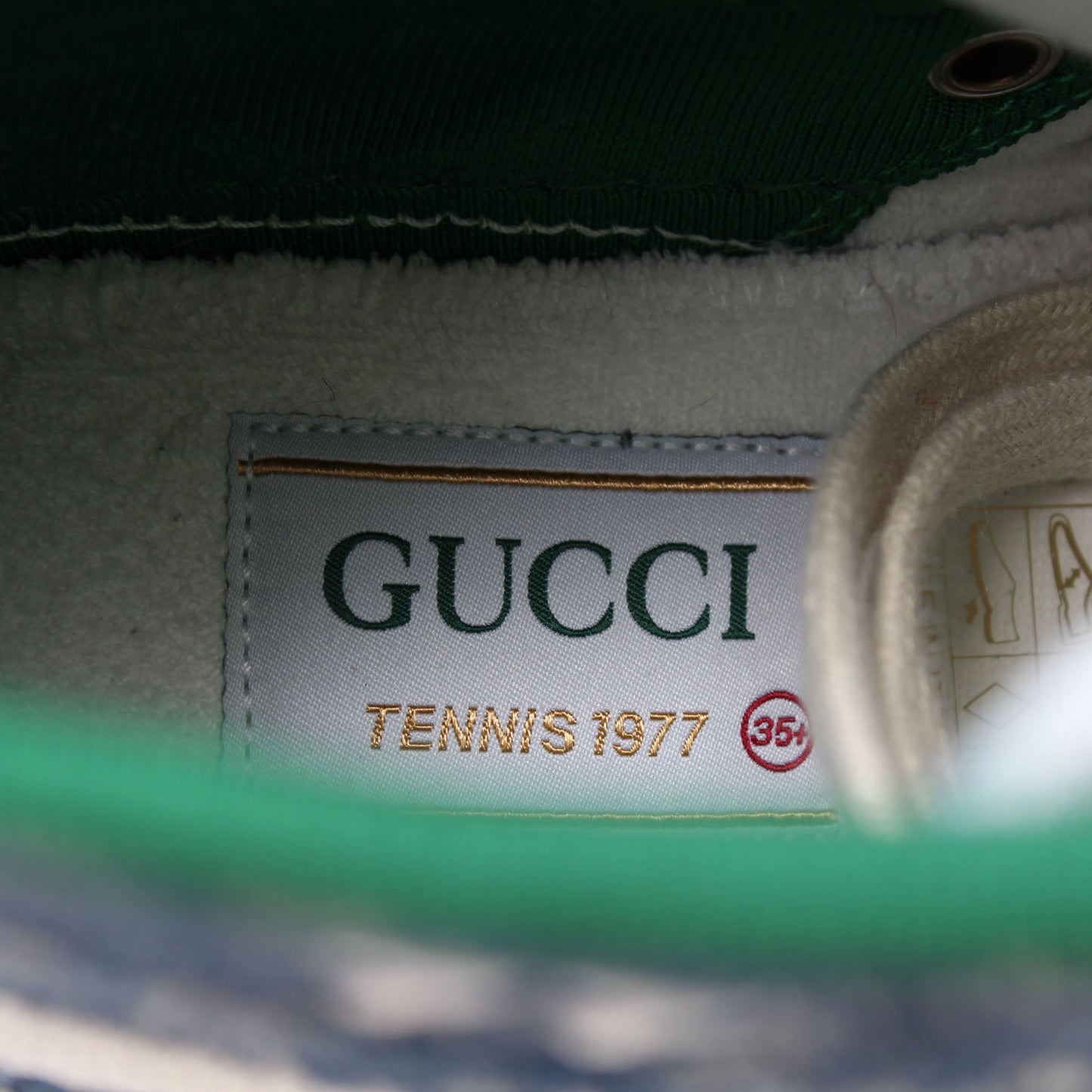 1977 Tennis Shoes High Top Denim Size 35.5 lbcase