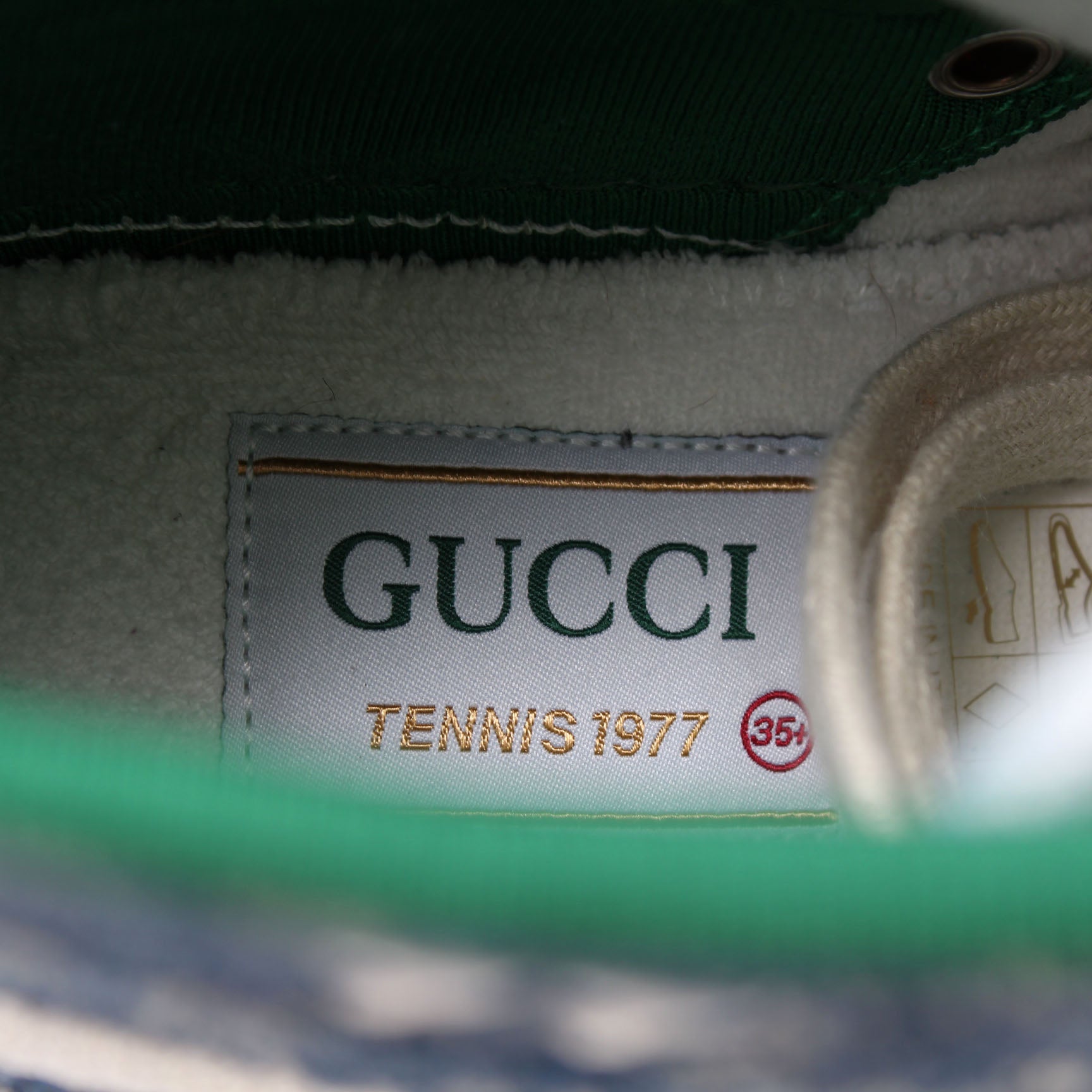 1977 Tennis Shoes High Top Denim Size 35.5 lbcase
