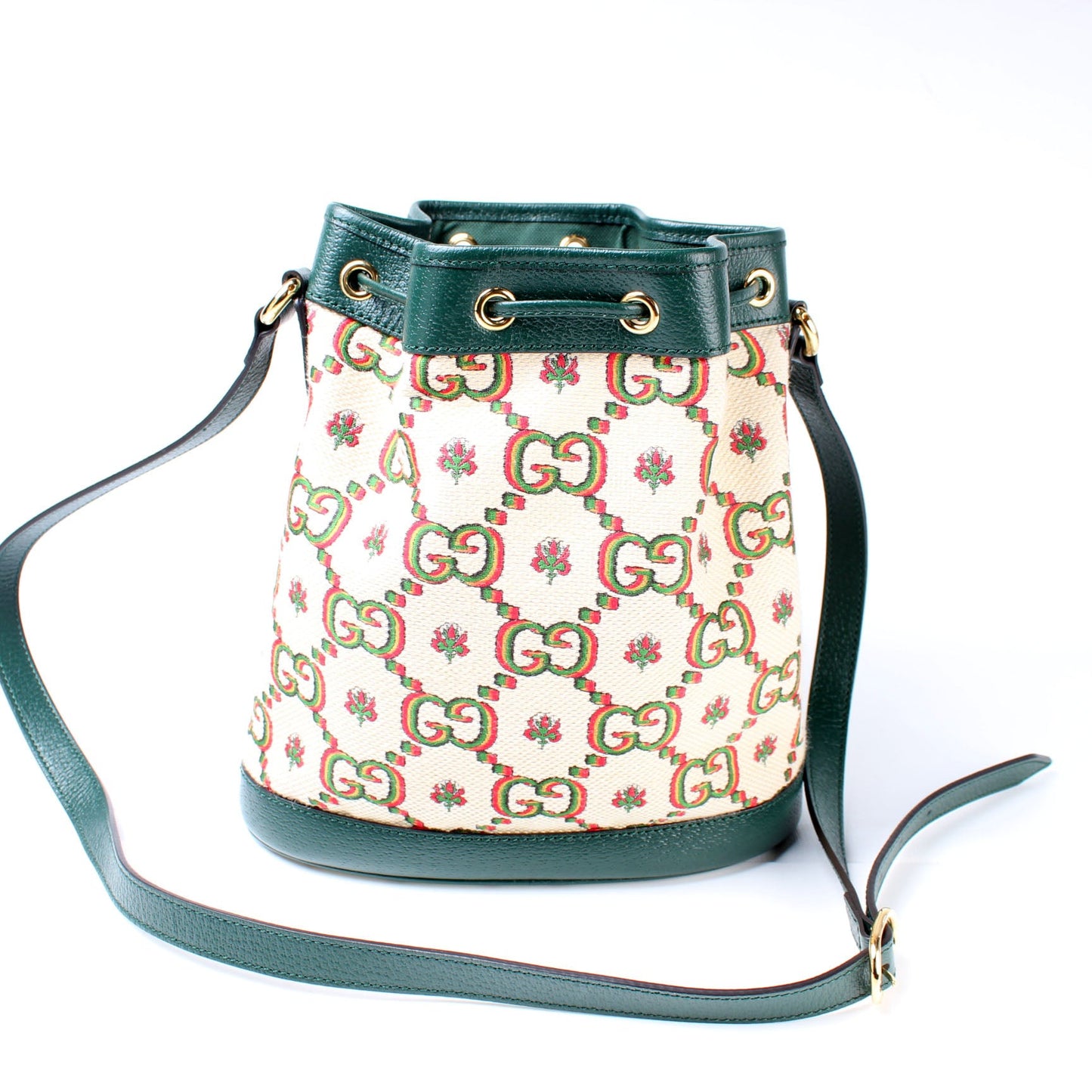 GG 100 Centennial Canvas Bucket Bag lbcase