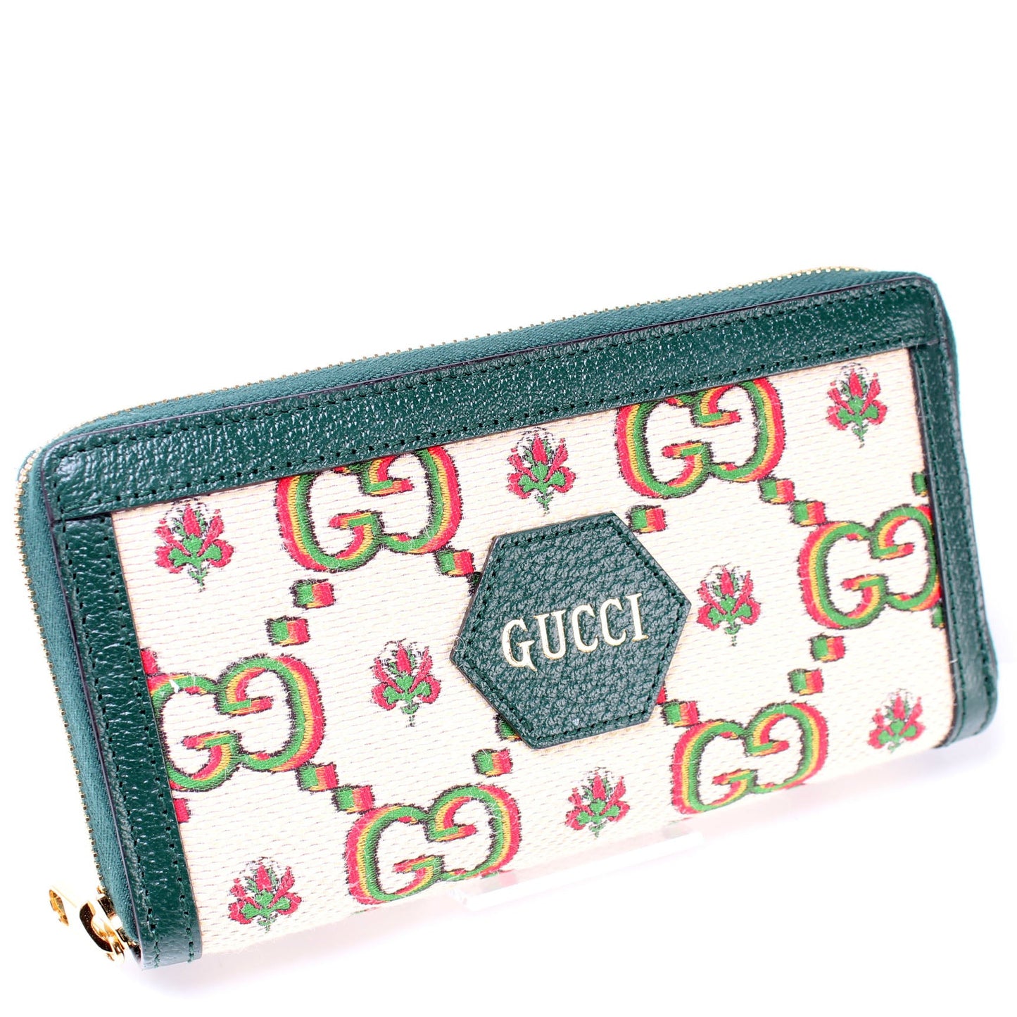 676293 GG100 Centennial Canvas Zip Around Wallet lbcase