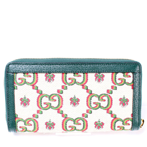 676293 GG100 Centennial Canvas Zip Around Wallet