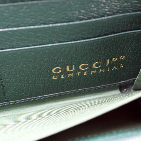 676293 GG100 Centennial Canvas Zip Around Wallet