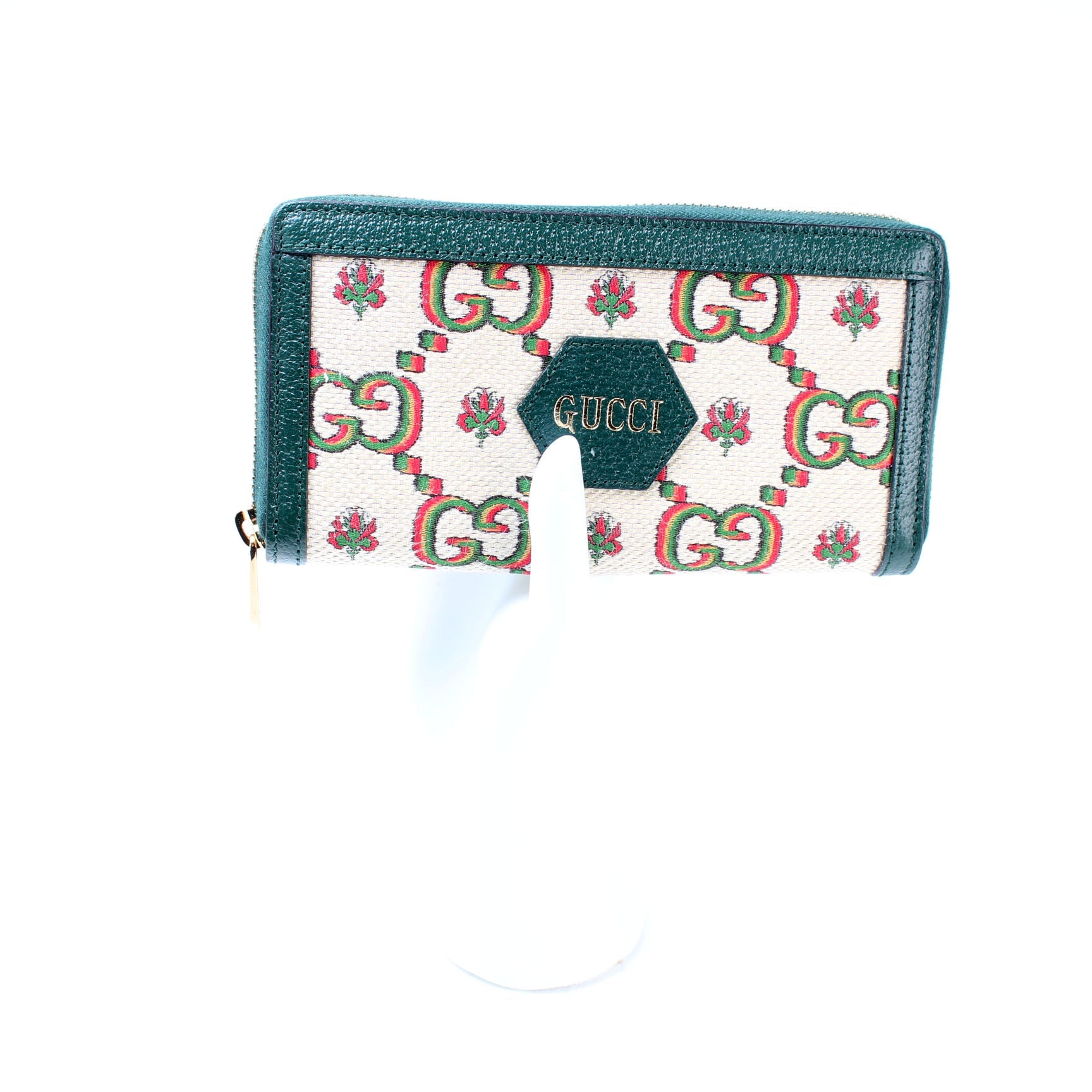 676293 GG100 Centennial Canvas Zip Around Wallet lbcase