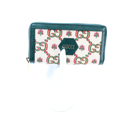 676293 GG100 Centennial Canvas Zip Around Wallet