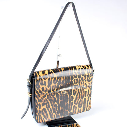 Grace Large Shoulder Bag Leopard Patent Leather