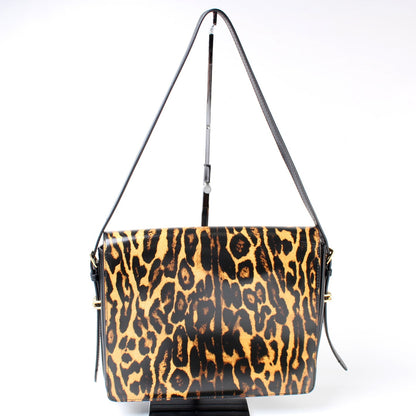 Grace Large Shoulder Bag Leopard Patent Leather