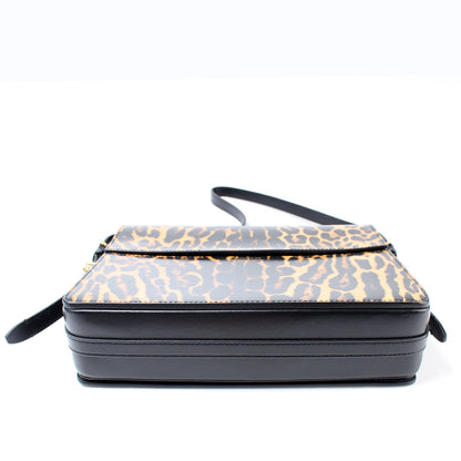 Grace Large Shoulder Bag Leopard Patent Leather