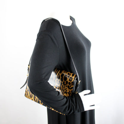 Grace Large Shoulder Bag Leopard Patent Leather