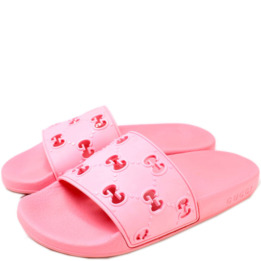 GG Logo Rubber Slides Size 38 lbcase