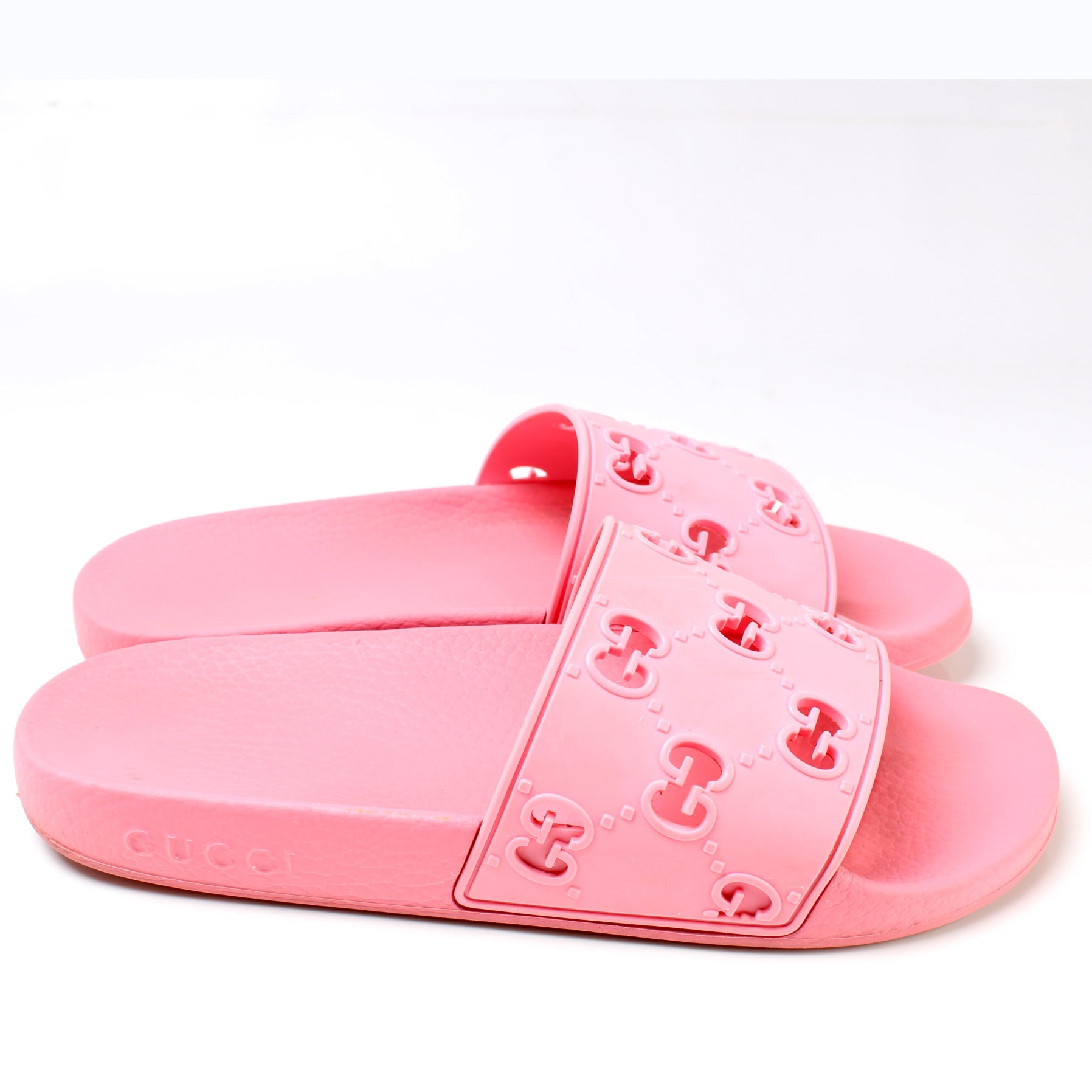 GG Logo Rubber Slides Size 38 lbcase