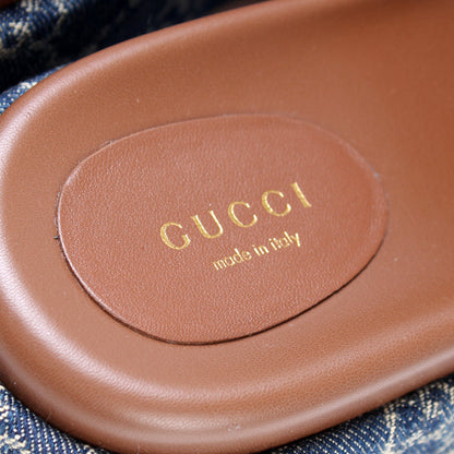 GG Denim Platform Slides Size 39.5 lbcase