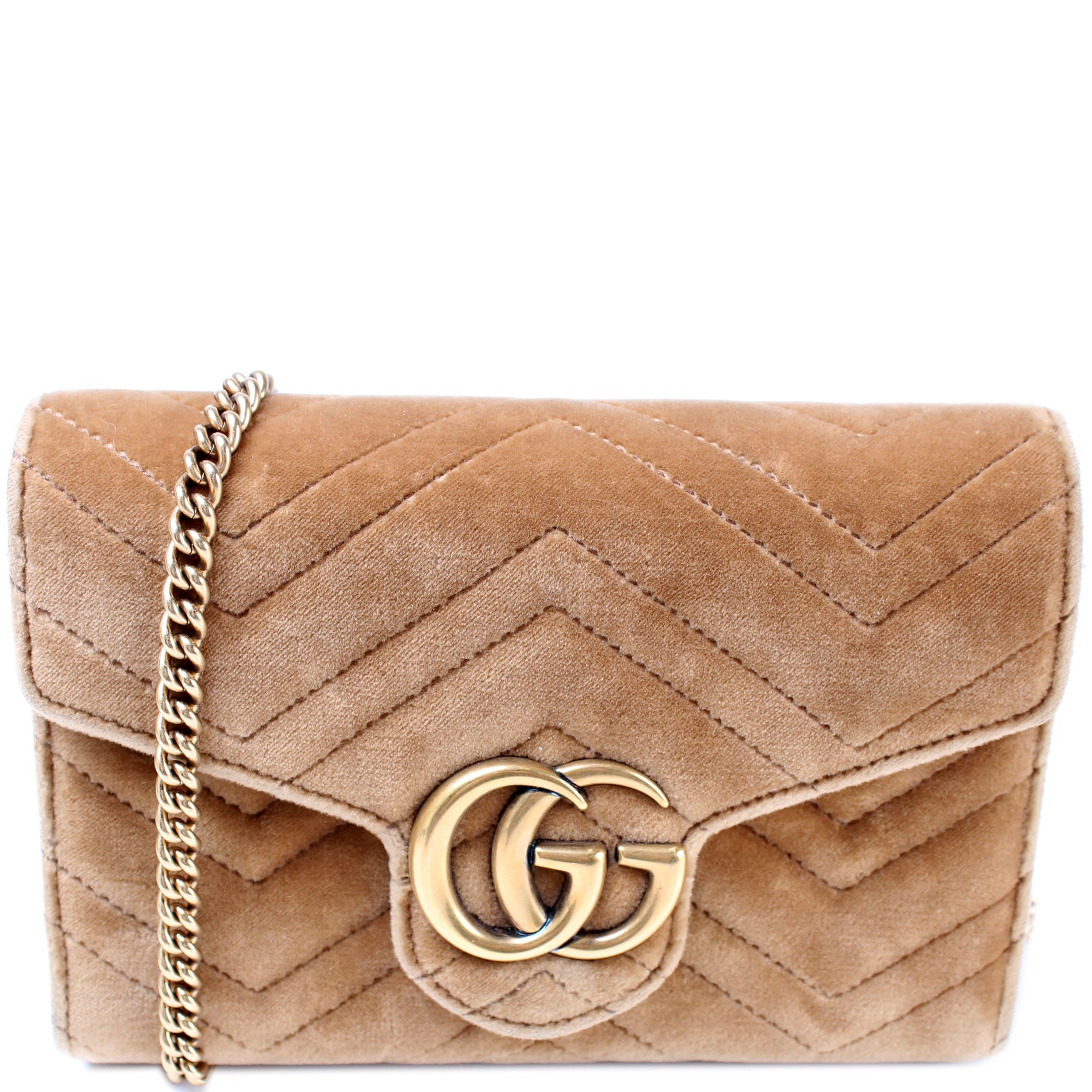 474575 Marmont Velvet Chain Wallet lbcase