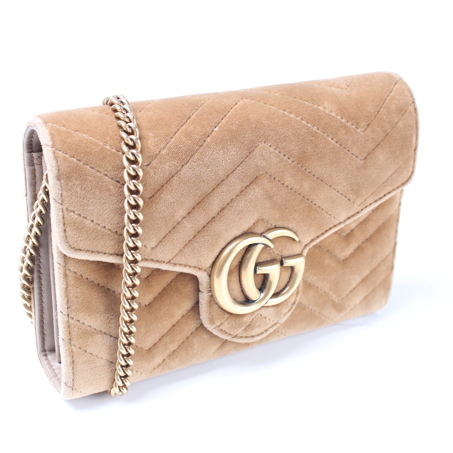 474575 Marmont Velvet Chain Wallet lbcase