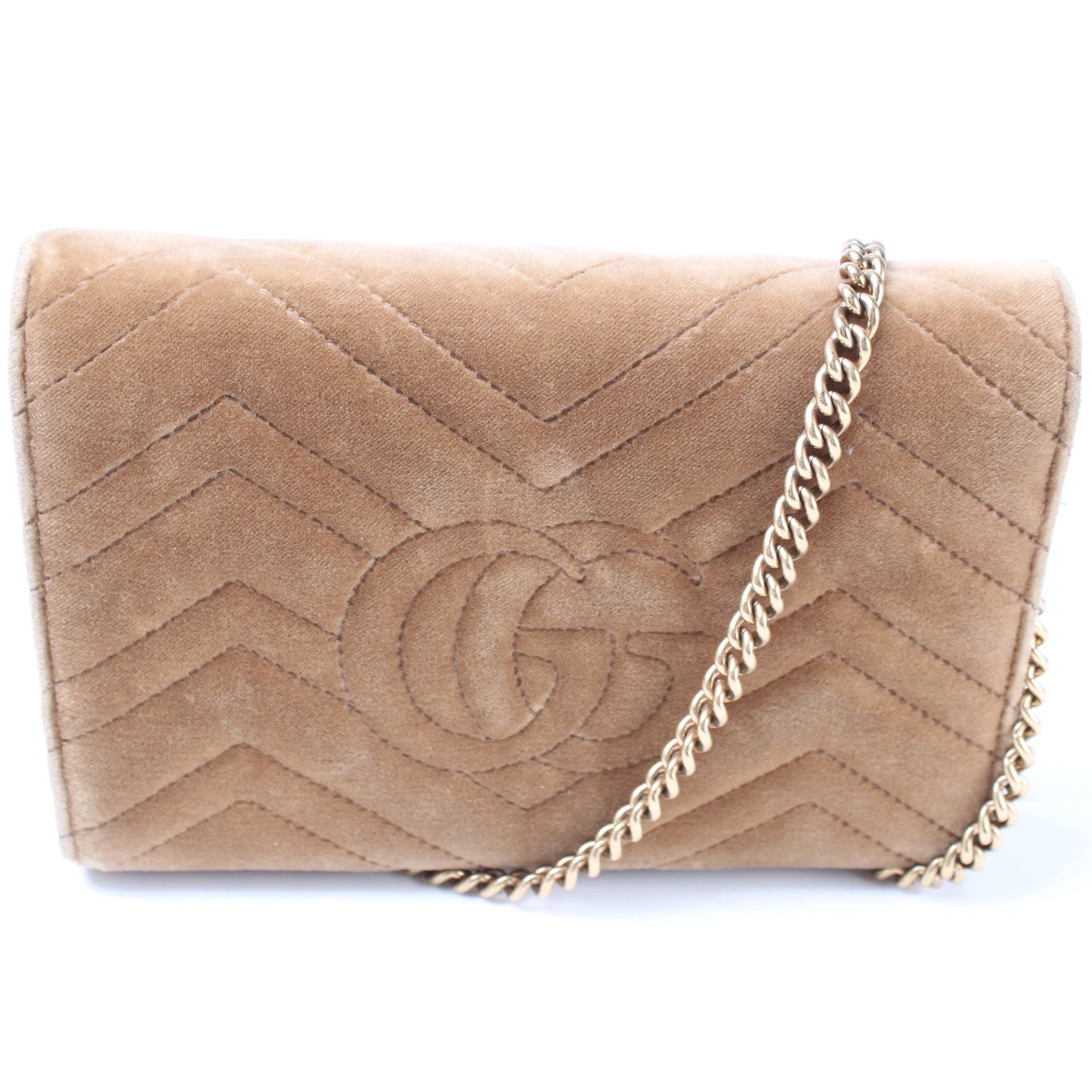 474575 Marmont Velvet Chain Wallet lbcase