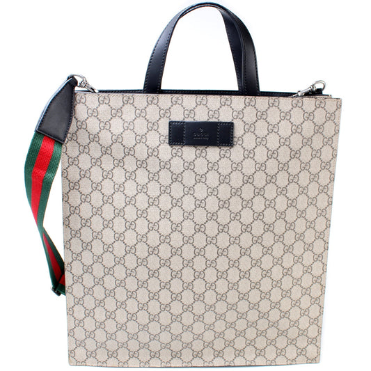 456217 GG Supreme Web Vertical Tote lbcase