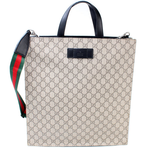 456217 GG Supreme Web Vertical Tote
