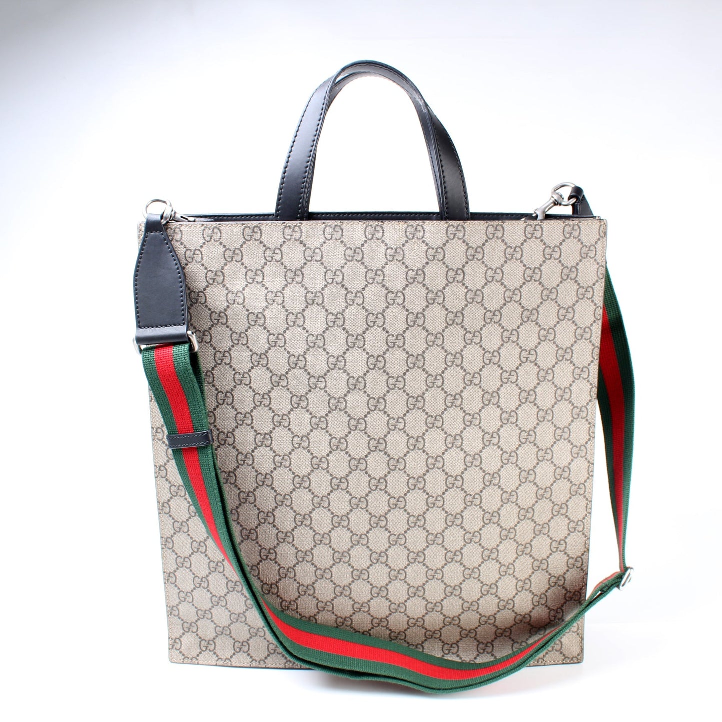 456217 GG Supreme Web Vertical Tote lbcase