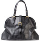 Check Leather Large Hinge Bag