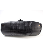 Check Leather Large Hinge Bag