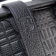 Check Leather Large Hinge Bag
