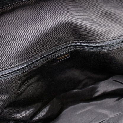 Check Leather Large Hinge Bag