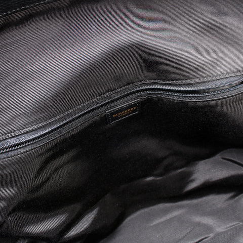 Check Leather Large Hinge Bag