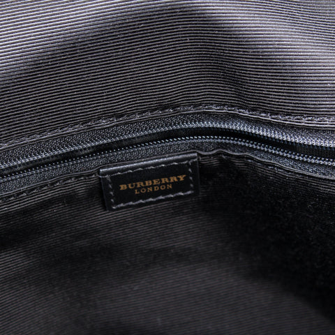 Check Leather Large Hinge Bag