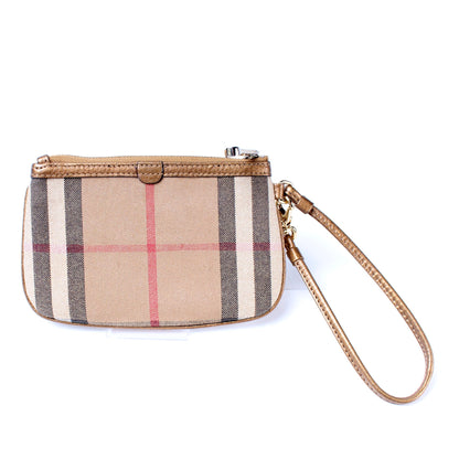 Nova Check Shiny Wristlet