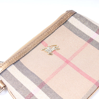 Nova Check Shiny Wristlet
