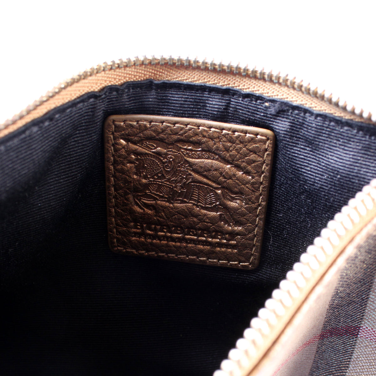 Nova Check Shiny Wristlet
