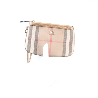 Nova Check Shiny Wristlet