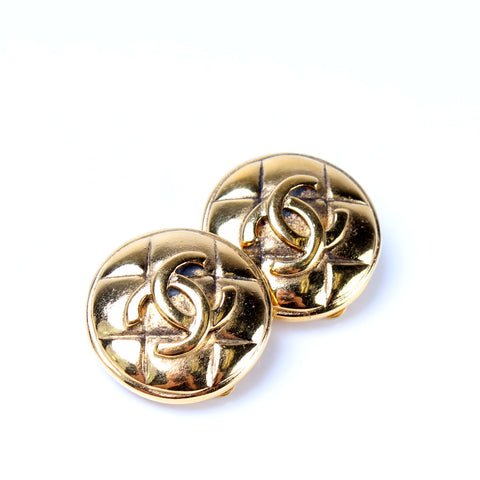CC Round Clip On Earrings
