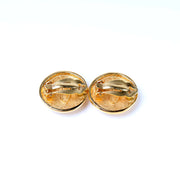 CC Round Clip On Earrings