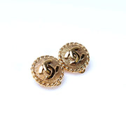 CC Round Clip On Earrings