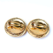 CC Round Clip On Earrings