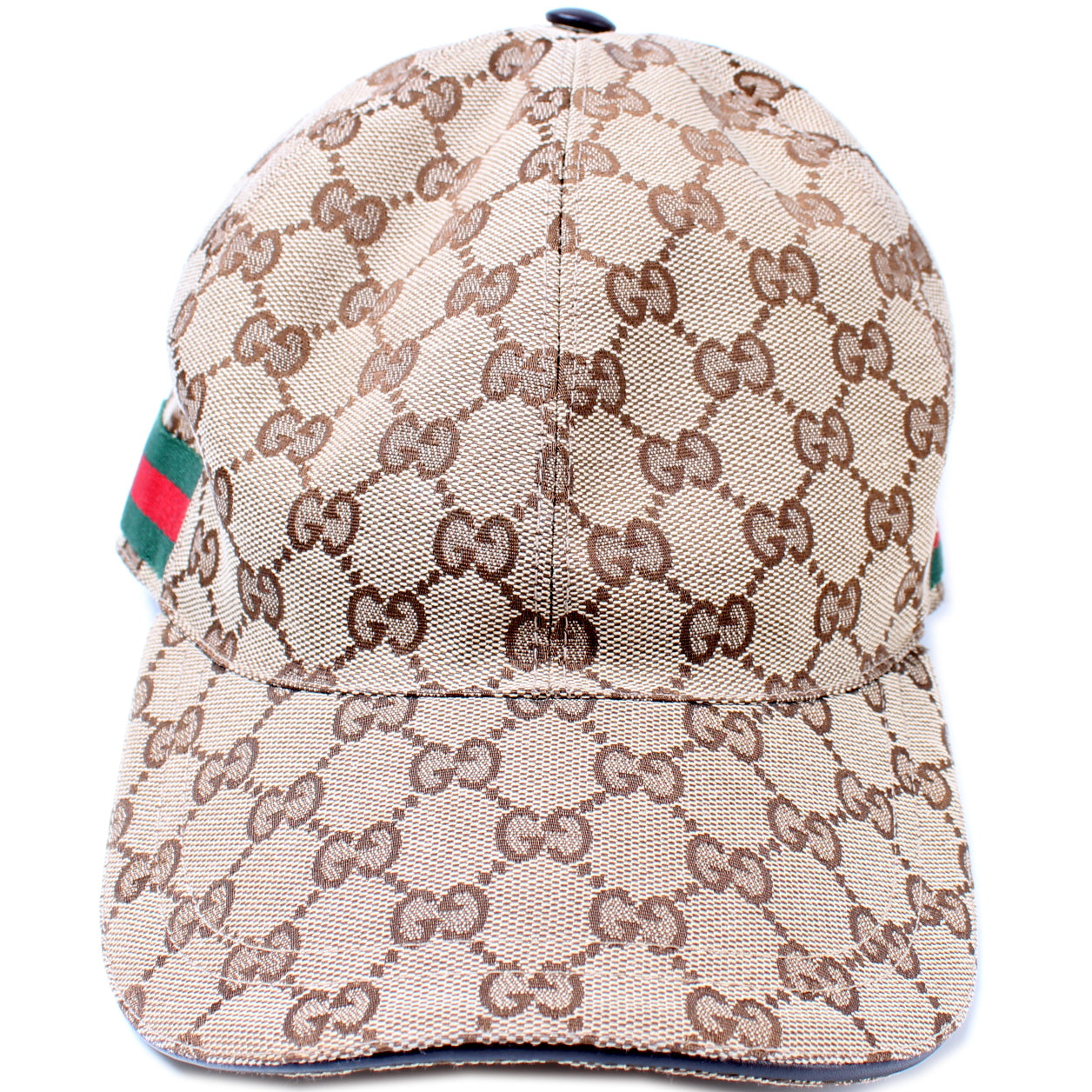200035 GG Canvas Web Hat Size Large lbcase