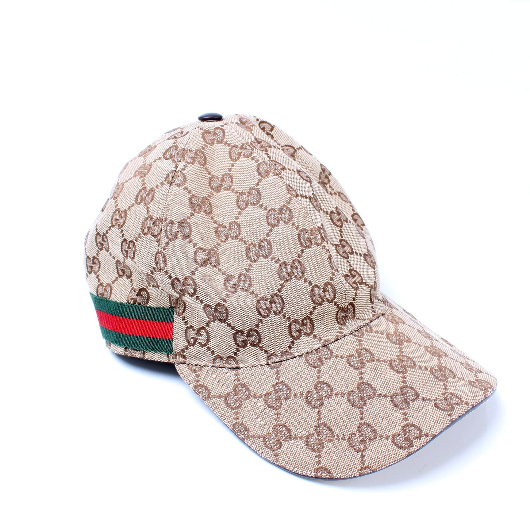200035 GG Canvas Web Hat Size Large lbcase