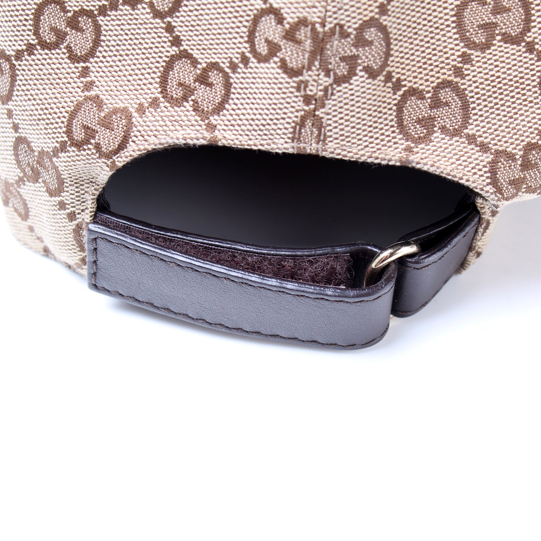 200035 GG Canvas Web Hat Size Large lbcase