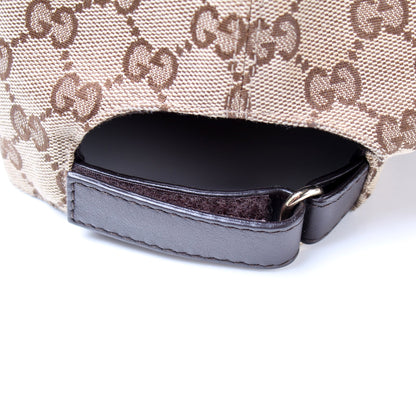 200035 GG Canvas Web Hat Size Large lbcase