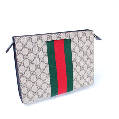 475316 GG Supreme Web Pouch lbcase