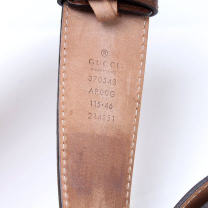 370543 Interlocking Smooth Leather Belt Size 115/46 lbcase