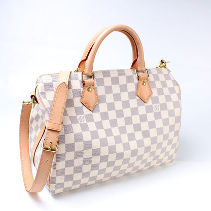 Speedy 30 Bandouliere Damier Azur