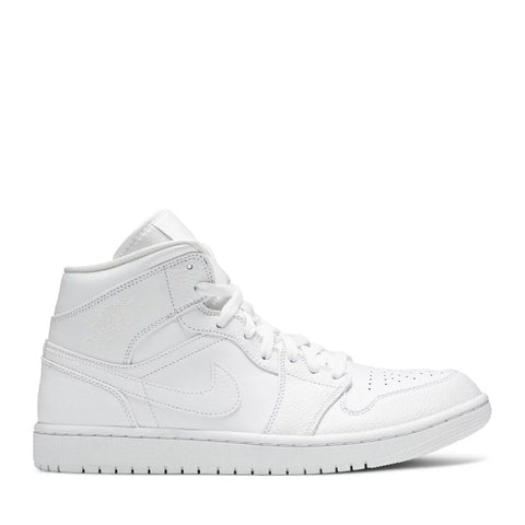 NIKE AIR JORDAN1 MID TRIPLE WHITE WMNS (NEW)