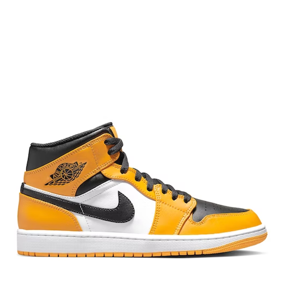 NIKE AIR JORDAN1 MID TAXI YELLOW TOE (NEW)