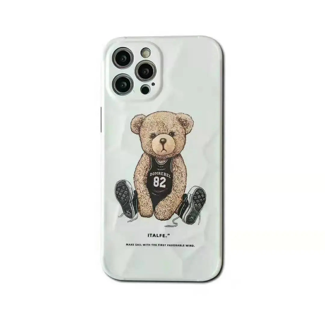 3D Cute baby bear soft phone case lbcase