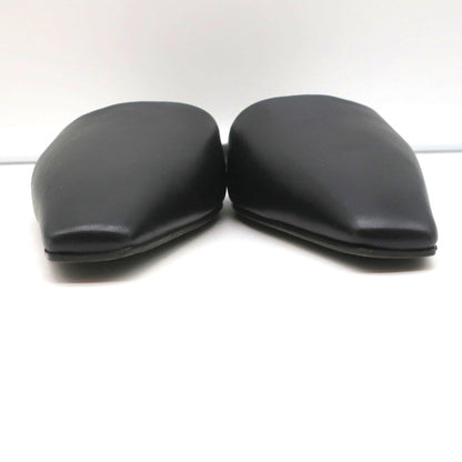 Brunello Cucinelli Monili-Embellished Mules Black Leather Size 39 Slip-On Flats