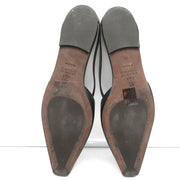 Brunello Cucinelli Monili-Embellished Mules Black Leather Size 39 Slip-On Flats
