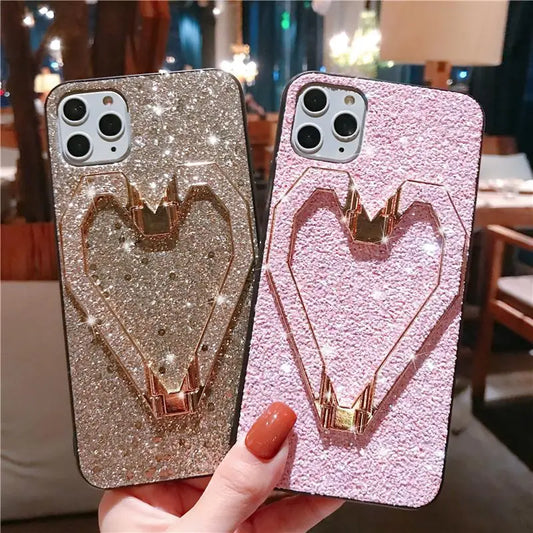 Glitter Love Bracket Phone Case lbcase